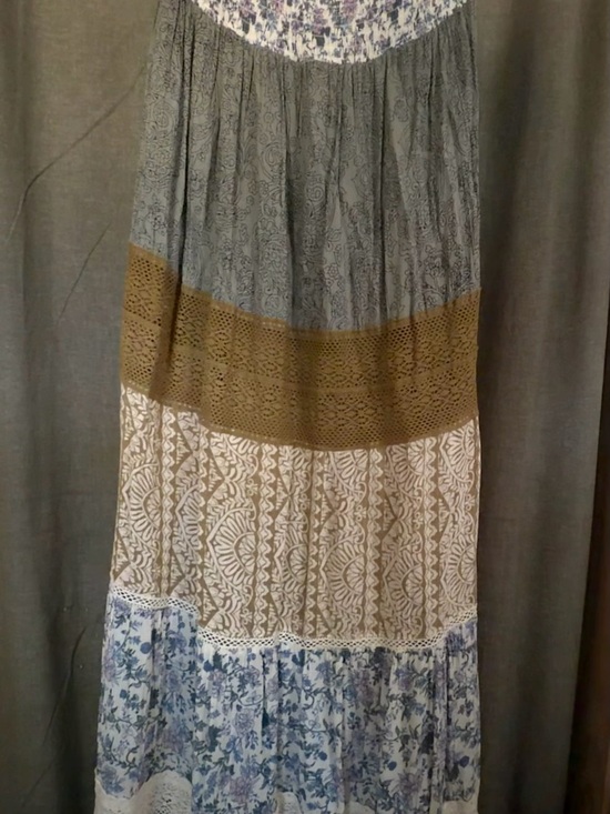 Angie Dresses & Skirts - Boho Patchwork Strapless Dress